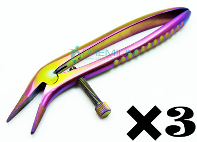 3 Pcs Telescopic Pliers Diamond Coated 12cm Dental Orthodontics Cone holding 