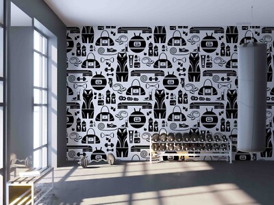 3D Clothing Rope Skipping Push-up Self-adhesive Removeable Wallpaper Wall Mural