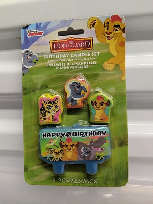 LION GUARD MINI CANDLE SET (4pc) ~ Birthday Party Supplies Cake Decor Cupcake