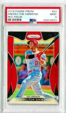 2019 Panini Prizm Andrelton Simmons Red Prizm PSA 9