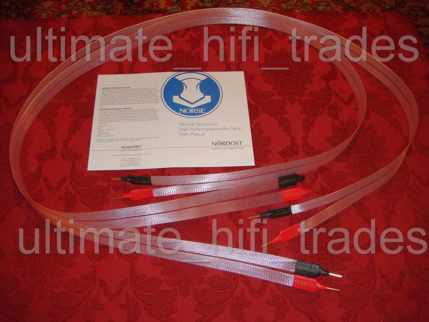 Nordost Heimdall 2 (Norse 2) 2m long Speaker cables eBay