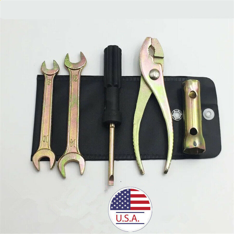Pcs Motorcycle Bike ATV Spark Plug Spanner Wrench Socket Nos Tool w/ Bag  -USA