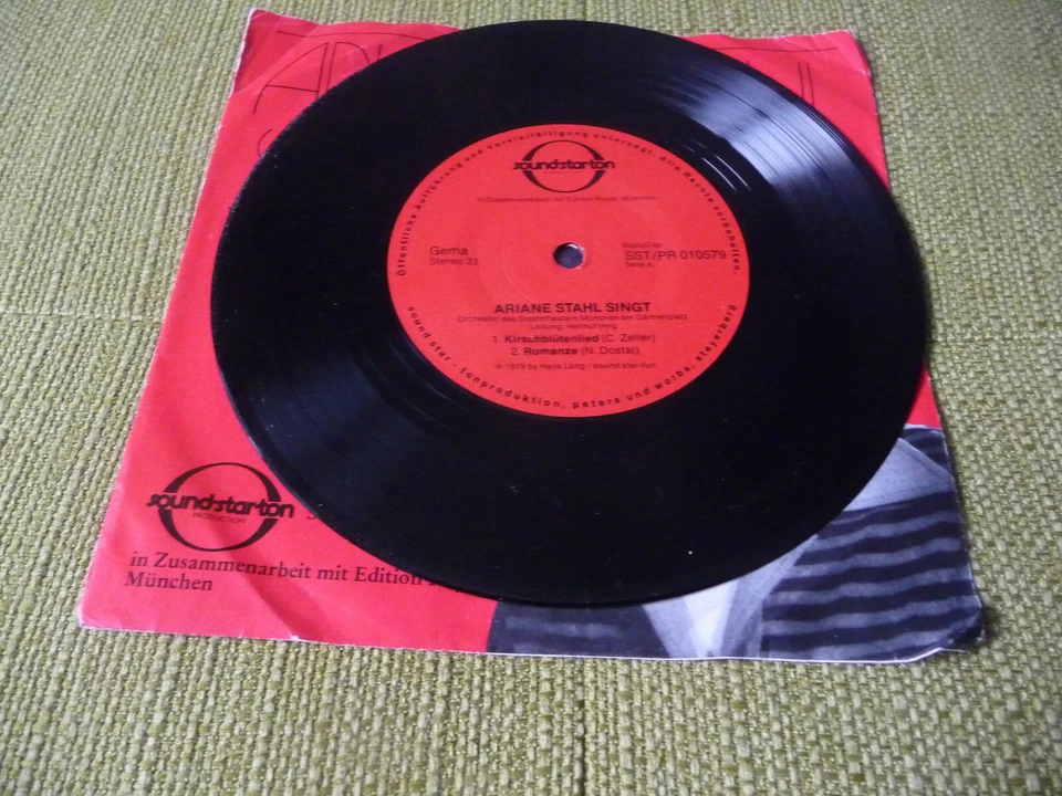 Ariane Stahl Singt - Kirschblütenlied 7" Vinyl Single EP 1979 aus Sammlung RARE - Bild 2 von 3