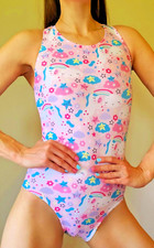 Flip Flop Gymnastics Leotard Adult Small AS Competition Dance Costume Aerialist