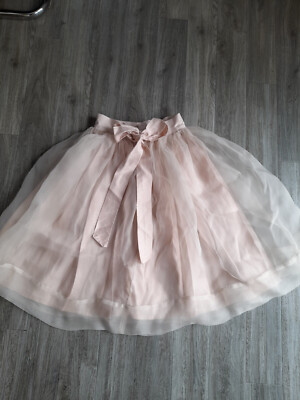 wNEU UNLABEL schönster Seidenrock Drehrock edel fein elegant Gr. 146/152rosegold