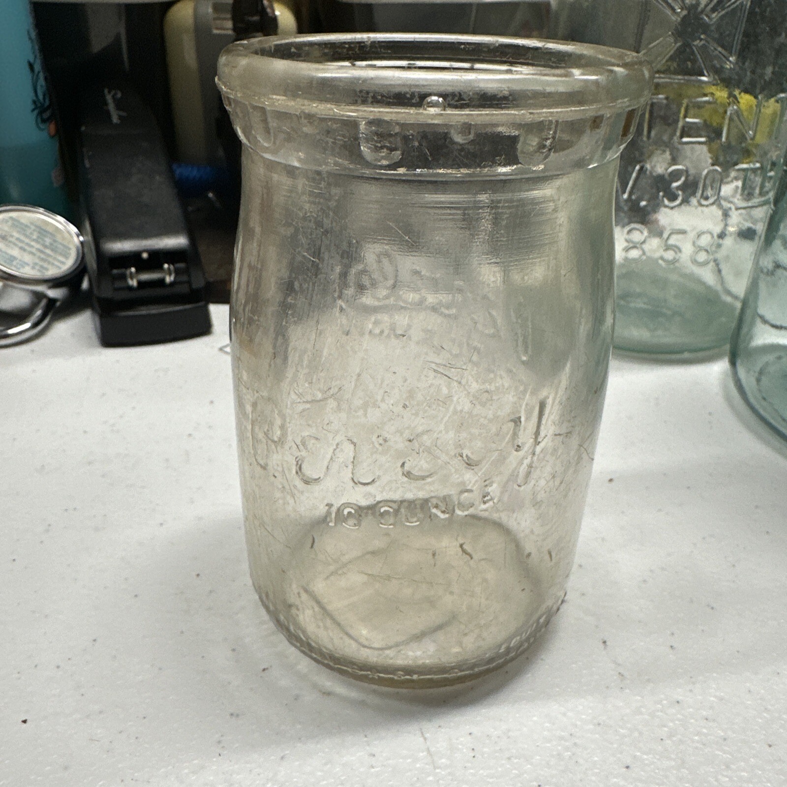 Vintage 1945 Glass 10 Oz Jar Pevely St Louis MO eBay