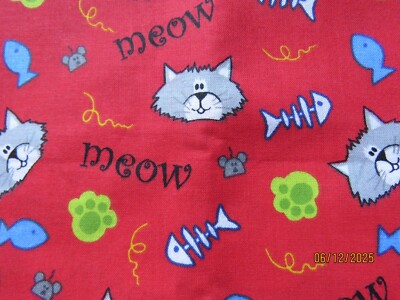 ''Kitty Korner'' Fabric by Emily T Spectrix 2008 Cats Meow 2 Yds x 40'' W