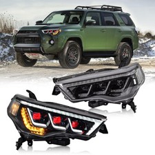 Red Devil eye LED Projector Headlights w/ LED DRL For Toyota 4Runner 2014-2024 
