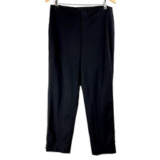 VTG Ralph Lauren Ankle Zip Slim Trouser Pants Size 8 Women  s Black 90s