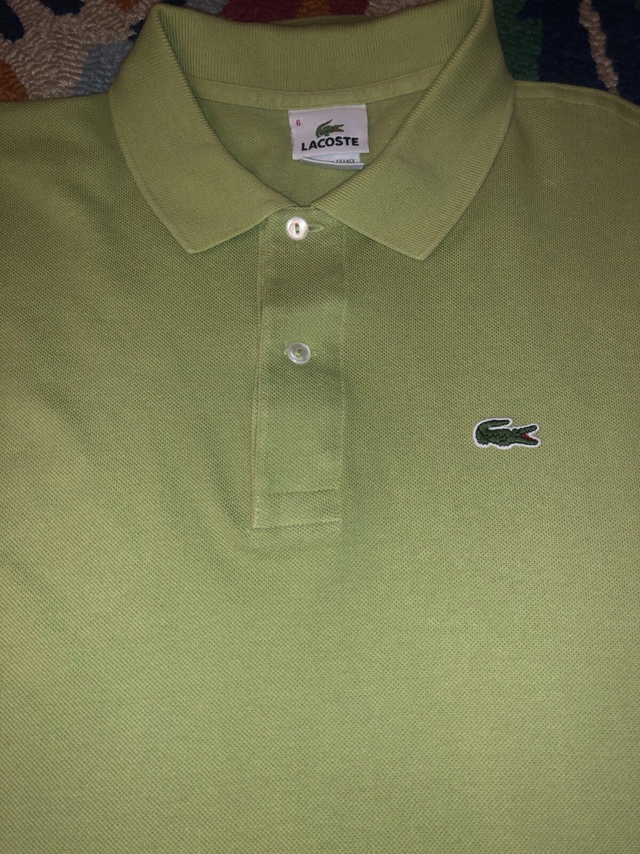 Mart Banke billedtekst LACOSTE POLO SHIRT SIZE Mens 6 Preppy Light Green See Size Chart | eBay