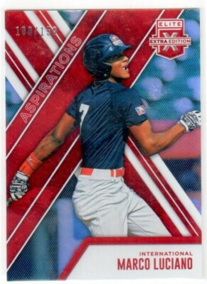 2017 Elite Extra Edition MARCO LUCIANO Red Aspirations ROOKIE #168! #100/150!
