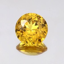 Natural Flawless Ceylon Yellow Sapphire Round Loose Gemstone Cut 10.5x10.5 MM