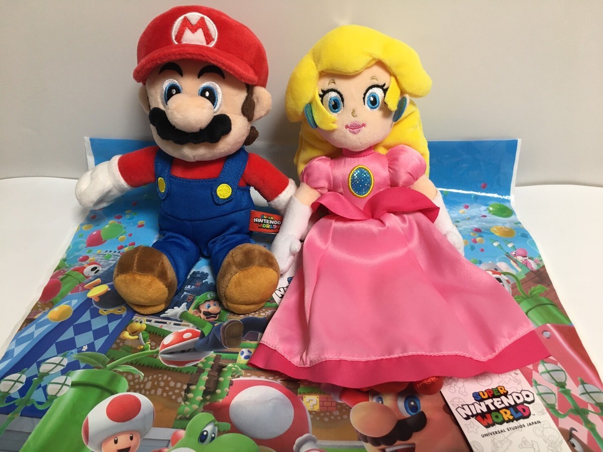 Super Nintendo World Mario and peach plush doll set USJ universal studios  Japan