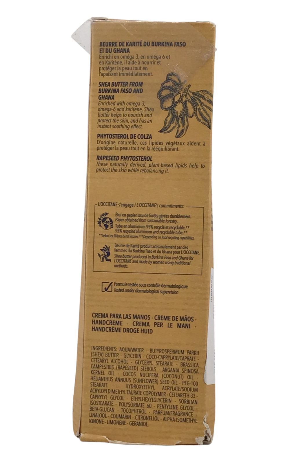 L'OCCITANE EN PROVENCE SHEA BUTTER DRY SKIN HAND CREAM 5.1 oz FAST FREE SHIPPING