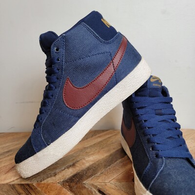 Nike SB Zoom Blazer Mid Raw Denim Blue Dark Team Red Men’s Size 6 864349-467 Nike SB Zoom Blazer Mid Raw Denim Blue Dark Team Red Men main image 2