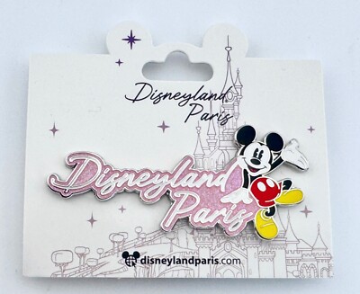 Mickey Disney Land Paris Signature Dlp 04 2023 Glitter Jumbo Pin