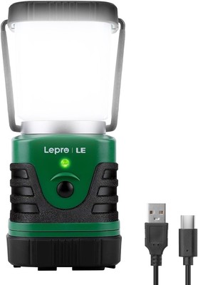 LE LED Portable Camping Lantern, Super Bright 400 mAh Battery Powered Searchl...