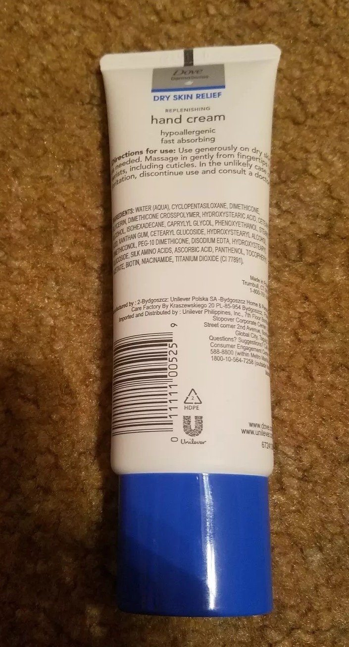 Dove DermaSeries Dry Skin Relief Hand Cream 2.5 FL OZ BN 