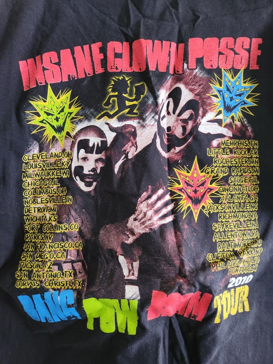 2010 Tour Insane Clown Posse Bang! Pow! Boom! T-shirt Size