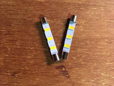 (2) COOL BLUE 41MM-LED FUSE LAMP/ 6.3V /RECEIVER-MR65-MR66-MR67- McIntosh