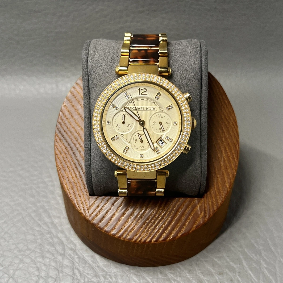 MICHAEL KORS Watch Women Parker Gold Tone Tortoise Shell MK5688