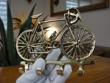 Wandgarderobe Fahrrad Wandhaken Messing Kleiderhaken Bike Schlüsselhaken Gold