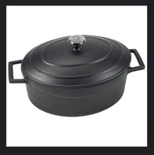 Cocotte / Casseruola ovale in ghisa con coperchio - PENTOLE AGNELLI