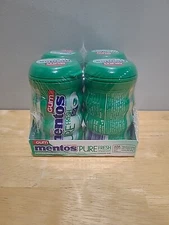 4 Bottles Mentos Pure Fresh Sugar-Free Chewing Gum