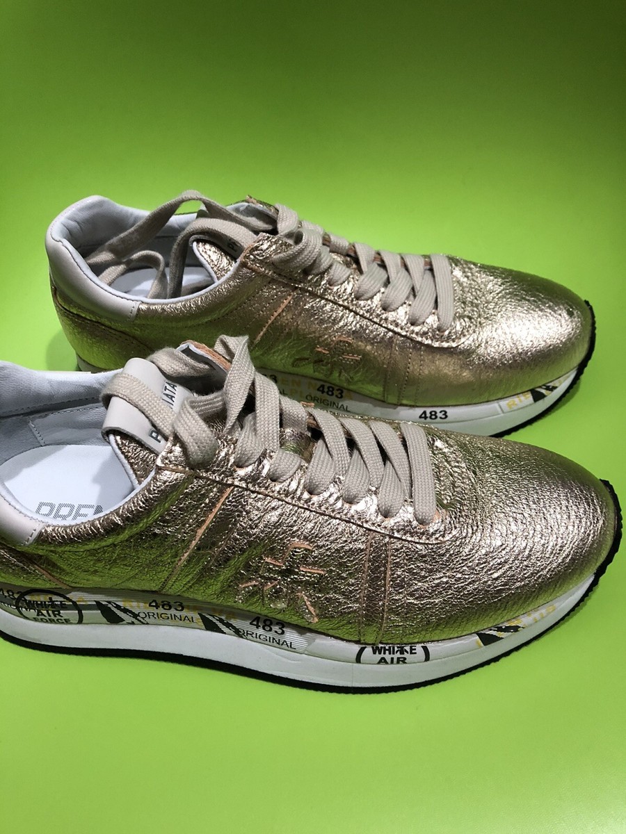 Premiata Donna Ragazza Bambina Sneakers Scarpe Oro Dorate