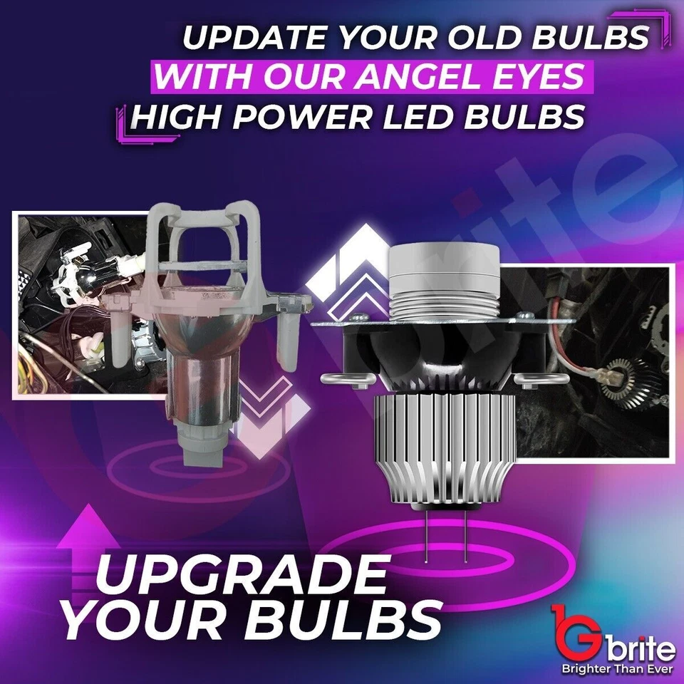 60W Xenon White LED Angel Eye Marker BMW 3 SERIES E90 LCI Halogen Light e91 A20 - Image 4 of 4