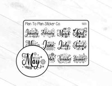1323 Monthly Doodles Planner Stickers.