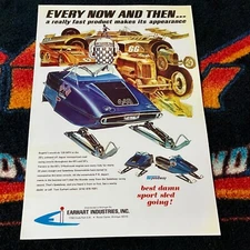 🏁 ‘73 SPEEDWAY BLUE MAX  Snowmobile Poster Vintage sled (REALLY FAST) 🔵⚪️ 🏁
