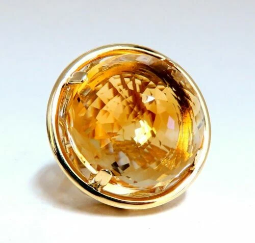 Anelli di lusso con gemme di pietra principale citrino
