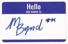 Miles Byrd Signed Name Tag SDSU San Diego State University Aztecs Auto'd NBA