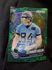 2025 Panini Prizm Green Scope Gunnar Helm #359 RC Rookie AUTO #ed 42/75