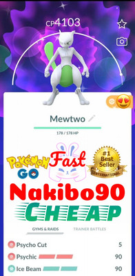 Pokémon Go - Shiny Mewtwo Lv40 - 3 Moveset Top Pvp Master League - Trade
