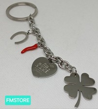 Sweet Family 3 Laser Engraved Silver Steel Keychain with Written Phrase