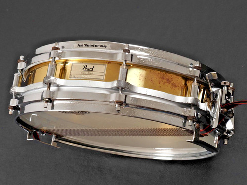 PEARL Free Floating Brass Piccolo Snare Drum 14x3.5 B-9114D - 1990s Vintage