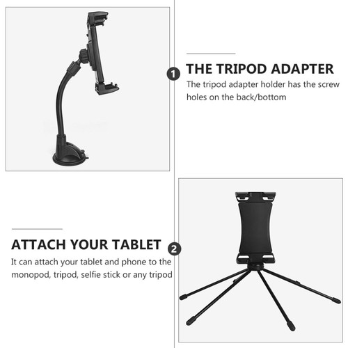 360 ° Handyhalter Tablet-Stativ-Montageadapter Tablet-Halterung Für - Afbeelding 4 van 12
