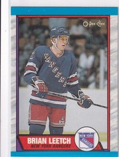 89/90 OPC O-PEE-CHEE BRIAN LEETCH RC ROOKIE CARD #74 NM-MINT