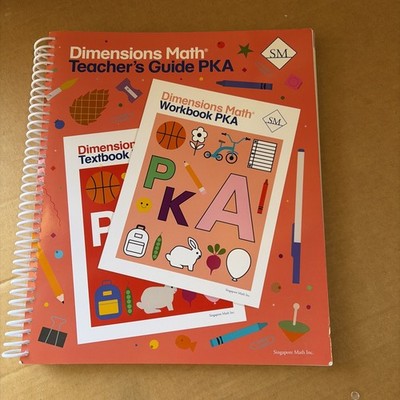 Dimensions Math Teacher's Guide PKA Spiral Bound Singapore Math Very Good