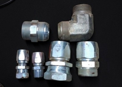 LENZ Steel Threaded Elbow and Coupling Pipe & Hose Fittings Lot - Assorted Types