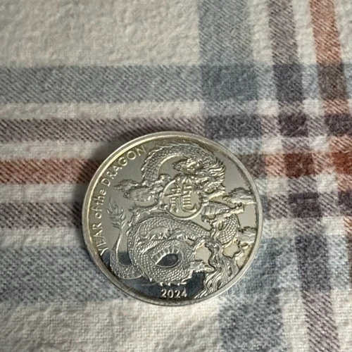 Asahi 1 oz 999 Fine Silver Round 2024 Year of the Dragon