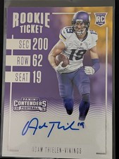 2016 Panini Contenders Rookie Ticket Adam Thielen Auto Autograph RC Card #245. rookie card picture