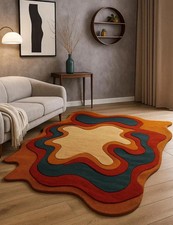 Hand-Tufted Designer Irregular Rug  Wool area Rugs  Living Room, Hall Carpet