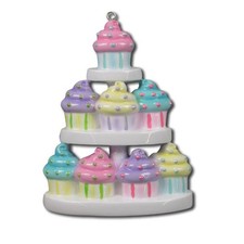 Child 3 Tiered Cupcakes Personalized Christmas Tree Ornament
