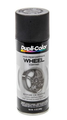 Dupli-Color High Performance Satin Black Wheel Coating - 12 oz Aerosol - 2 PACK
