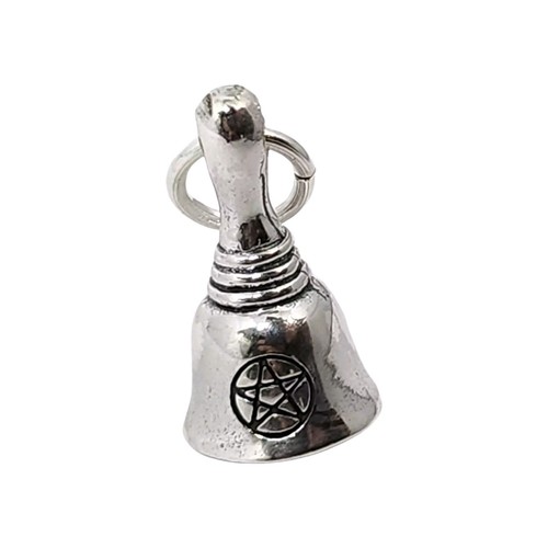 Witches Bell Charm Pentacle 3D Tiny 925 Sterling Silver Pagan Wiccan Jewellery - Picture 7 of 9