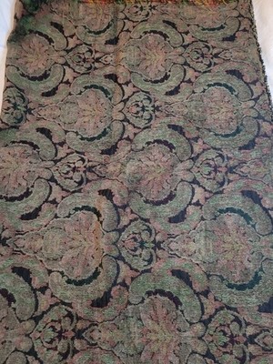 Vtg William Morris Damask Victorian Fabric Baroque French Cottage  79'' X 50 '' 