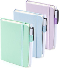 3 Pack Pocket Small Notebook Journals, Mini Cute Hardcover College Ruled Notepad